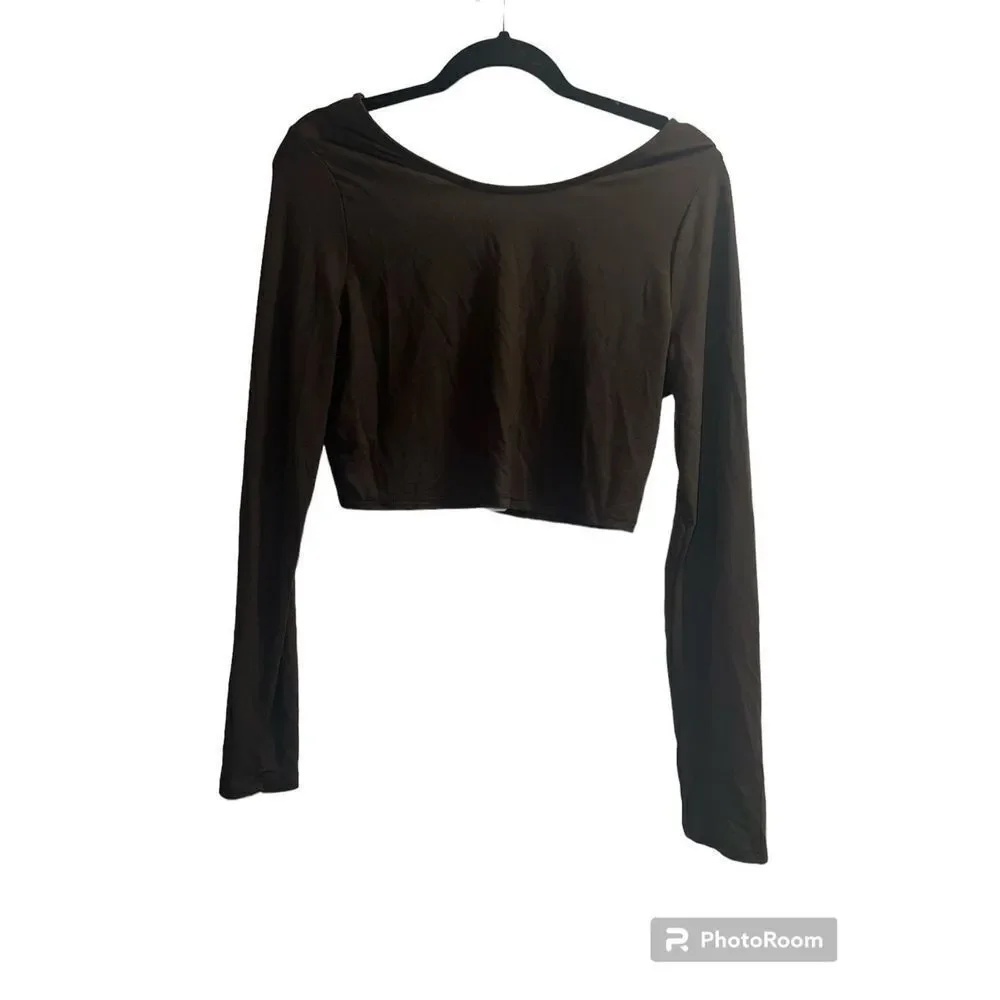 ✨Free People Beach Alia Crop Brown Size Large Top✨